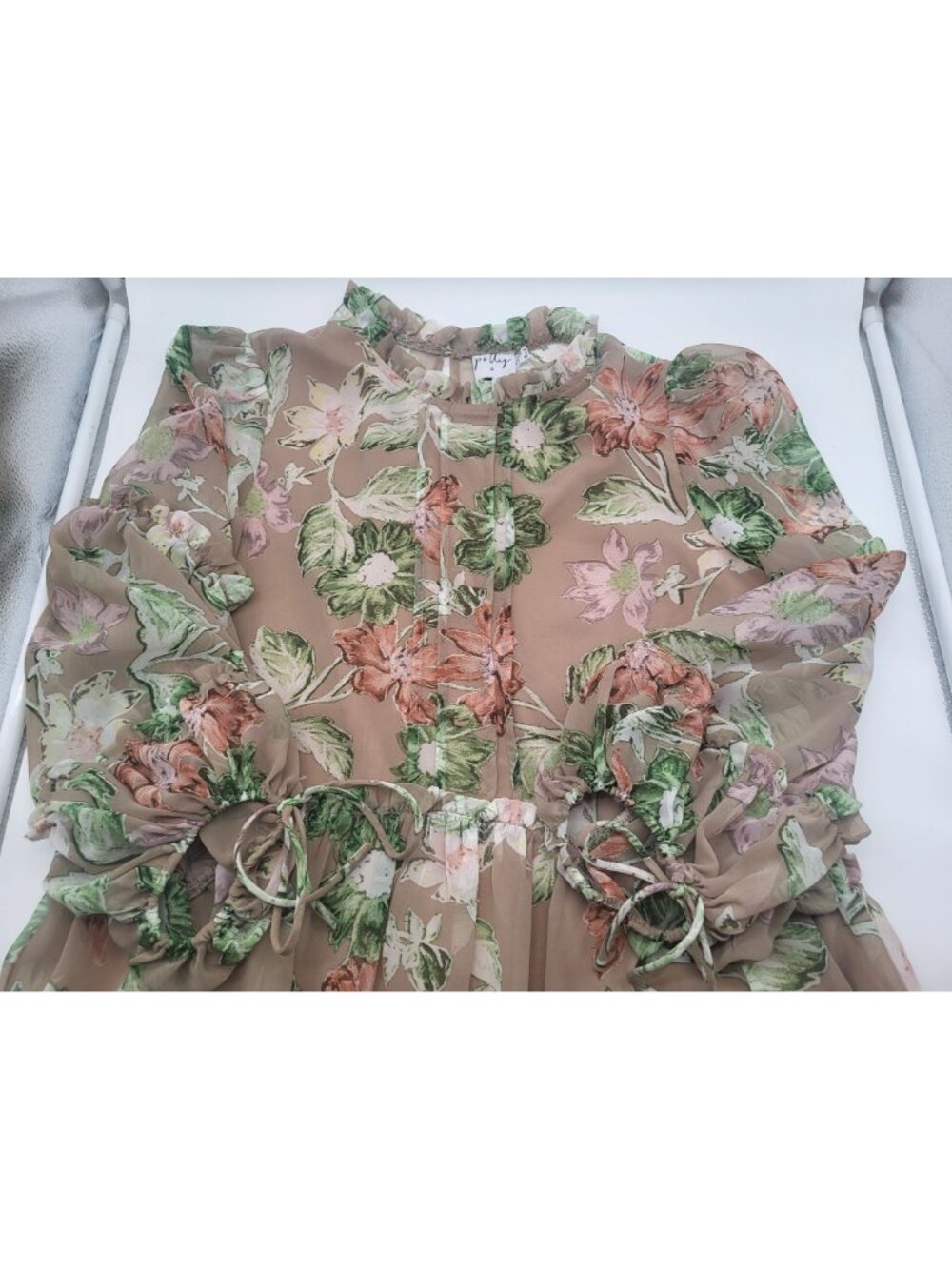 Princess Polly Eden Bloom Mini Dress Size 6 Floral Fairy Boho Wedding Guest - Picture 8 of 9
